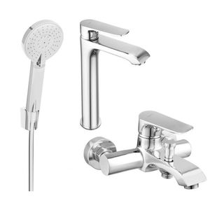 MEXEN/S - Pecos R40 Set umývadlové a vaňové batérie s príslušenstvom, chróm 72713R40-00 vyobraziť