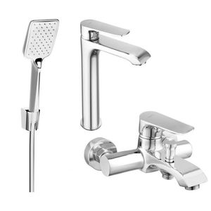 MEXEN/S - Pecos R62 Set umývadlové a vaňové batérie s príslušenstvom, chróm 72713R62-00 vyobraziť
