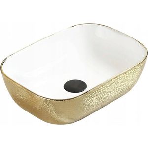 MEXEN - Rita umývadlo na dosku 45 x 32 cm biele / zlaté 21084554 vyobraziť