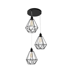 Luster KARO 3xE27/15W/230V čierna W-KD 1311/3 BK vyobraziť