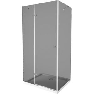 MEXEN/S - Roma sprchovací kút 80x90, grafit, chróm + biela vanička so sifónom 854-080-090-01-40-4010 vyobraziť