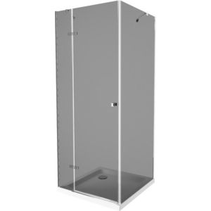 MEXEN/S - Roma sprchovací kút 90x90, grafit, chróm + biela vanička so sifónom 854-090-090-01-40-4010 vyobraziť