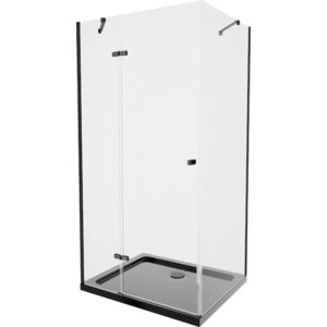 MEXEN/S - Roma sprchovací kút 120x90, transparent, čierna + čierna vanička so sifónom 854-120-090-70-00-4070B vyobraziť