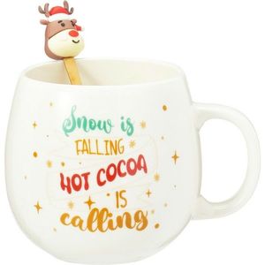 Vianočný porcelánový hrnček s lyžičkou Sob 550 ml vyobraziť