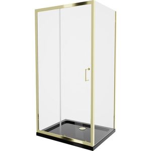 MEXEN/S - Apia Sprchovací kút 130x70, transparent, zlato + vanička so sifónom 840-130-070-50-00-4070G vyobraziť
