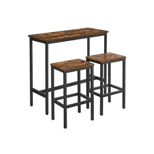 Barový set VASAGLE II čierno-hnedý vyobraziť