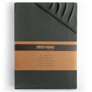 Bavlnené jersey prestieradlo s gumou DecoKing Amber sivé vyobraziť