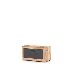 Botník Luna 90 cm dub Matera svetlý/šedý vyobraziť