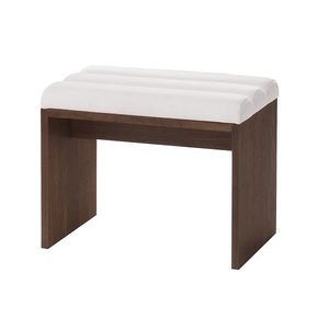 Čalúnený taburet Porti 81 60 cm z masívu dub antický/svetlo béžový vyobraziť