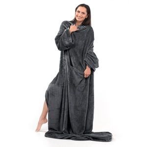 Deka s rukávmi DecoKing Lazy uhľová vyobraziť