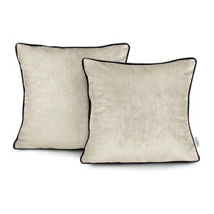 Dekoratívne obliečky na vankúš zamat 2 ks 45x45 cm krémové vyobraziť