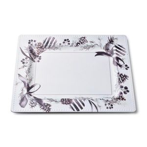 Dekoratívny servírovací podnos BLANCHE FESTIVE III 31, 5 cm biely s vianočným motívom vyobraziť