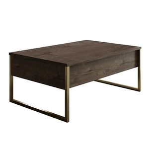 Konferenčný stolík Luxe Walnut and Gold vyobraziť