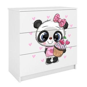 Detská komoda BABYDREAMS Panda biela vyobraziť