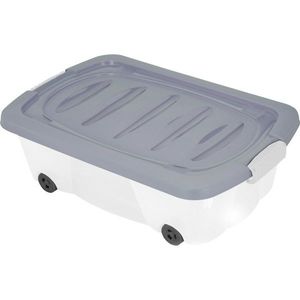 Úložný box pod posteľ s kolieskami 60 x 38 x 17, 5 cm, sivá vyobraziť