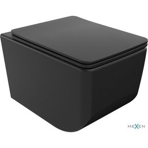 MEXEN - Vera závesná WC misa Rimless vrátane sedátka s slow-slim, Duroplast, čierna mat 30164070 vyobraziť
