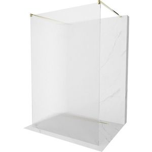 MEXEN/S - Kioto Sprchová zástena WALK-IN voľne stojaca 100 x 200, prúžky 8 mm, zlatá 800-100-002-50-09 vyobraziť