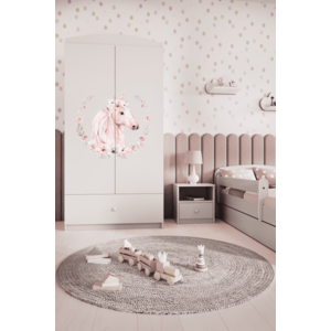 Detská skriňa Babydreams 90 cm kôň biela vyobraziť