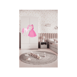 Detská skriňa Babydreams 90 cm princezná a poník biela vyobraziť