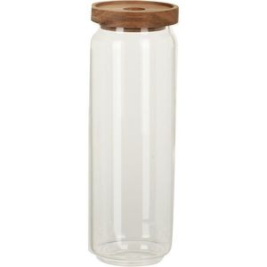 Sklenená dóza s akáciovým viečkom 1300 ml, 1, 7 l vyobraziť