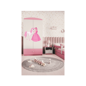 Detská skrinka Babydreams 90 cm princezná a poník ružová vyobraziť