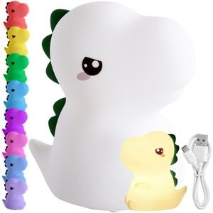 Detská stolná LED lampa Dino biela vyobraziť