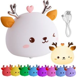 Detská stolná LED lampa Fawn biela vyobraziť