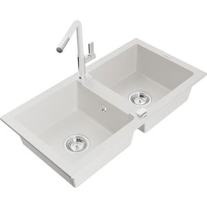 Kuchyňská baterie Mexen Flora chrom/bílá vyobraziť