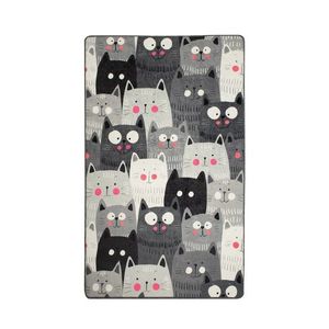 Detský koberček Cats 140x190 cm sivý vyobraziť