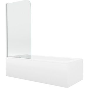 MEXEN/S - Vega obdĺžniková vaňa 160 x 70 cm s panelom + vaňová zástena 80, transparent, chróm 550116070X9008010100 vyobraziť