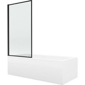 MEXEN/S - Cubik obdĺžniková vaňa 150 x 70 cm s panelom + vaňová zástena 80, čierna vzor fix 550315070X9308007070 vyobraziť