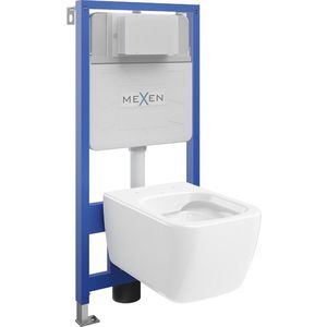 MEXEN/S - WC predstenová inštalačná sada Fenix Slim s misou WC Stella, biela 6103368XX00 vyobraziť