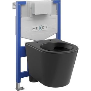 MEXEN/S - WC predstenová inštalačná sada Fenix XS-F s misou WC Rico, čierna mat 6803372XX85 vyobraziť