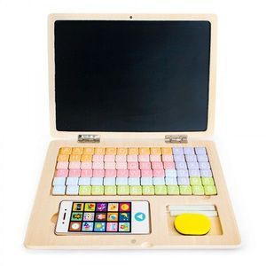 Drevený laptop s magnetickou doskou Eco Toys vyobraziť