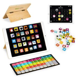 Drevený vzdelávací tablet a magnetická tabuľa ECOTOYS vyobraziť