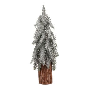 Vianočná dekorácia Smrek na kláte zasnežený, 44 cm, 44 cm vyobraziť