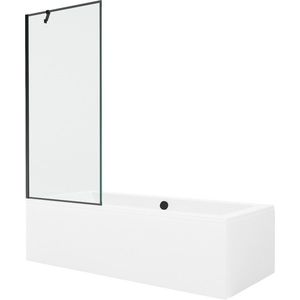 MEXEN/S - Cube obdĺžniková vaňa 170 x 80 cm s panelom + vaňová zástena 80, čierna vzor 550517080X9508007070 vyobraziť