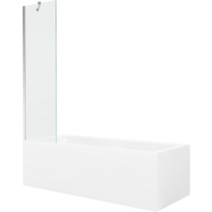MEXEN/S - Cubik obdĺžniková vaňa 150 x 70 cm s panelom + vaňová zástena 50, transparent, chróm 550315070X9505000001 vyobraziť