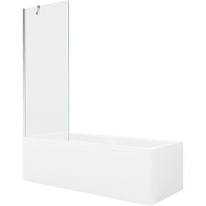 MEXEN/S - Cubik obdĺžniková vaňa 150 x 70 cm s panelom + vaňová zástena 70, transparent, chróm 550315070X9507000001 vyobraziť