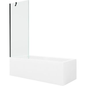 MEXEN/S - Cubik obdĺžniková vaňa 160 x 70 cm s panelom + vaňová zástena 70, transparent, čierna 550316070X9507000070 vyobraziť