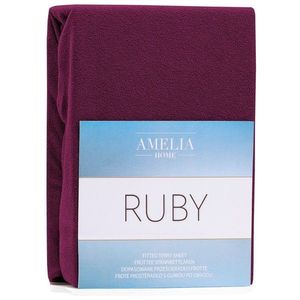 Froté prestieradlo s gumou AmeliaHome Ruby višňové vyobraziť