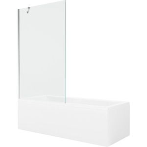 MEXEN/S - Cubik obdĺžniková vaňa 160 x 70 cm s panelom + vaňová zástena 100, transparent, chróm 550316070X9510000001 vyobraziť