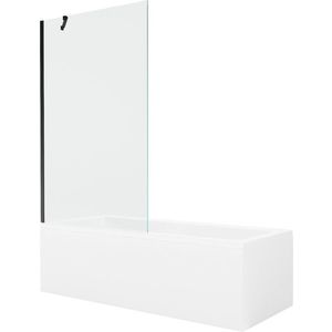 MEXEN/S - Cubik obdĺžniková vaňa 160 x 70 cm s panelom + vaňová zástena 100, transparent, čierna 550316070X9510000070 vyobraziť