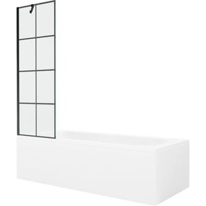 MEXEN/S - Vega obdĺžniková vaňa 150 x 70 cm s panelom + vaňová zástena 60, čierna vzor 550115070X9506007077 vyobraziť