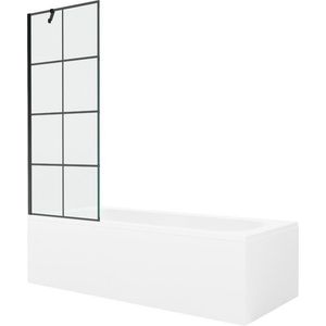 MEXEN/S - Vega obdĺžniková vaňa 150 x 70 cm s panelom + vaňová zástena 70, čierna vzor 550115070X9507007077 vyobraziť