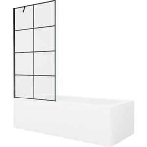 MEXEN/S - Vega obdĺžniková vaňa 150 x 70 cm s panelom + vaňová zástena 90, čierna vzor 550115070X9509007077 vyobraziť