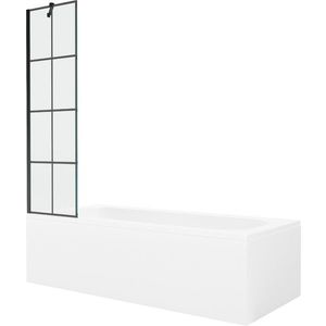 MEXEN/S - Vega obdĺžniková vaňa 160 x 70 cm s panelom + vaňová zástena 50, čierna vzor 550116070X9505007077 vyobraziť
