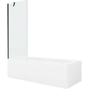 MEXEN/S - Vega obdĺžniková vaňa 160 x 70 cm s panelom + vaňová zástena 70, transparent, čierna 550116070X9507000070 vyobraziť