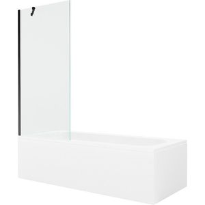 MEXEN/S - Vega obdĺžniková vaňa 160 x 70 cm s panelom + vaňová zástena 80, transparent, čierna 550116070X9508000070 vyobraziť