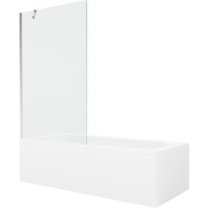 MEXEN/S - Vega obdĺžniková vaňa 160 x 70 cm s panelom + vaňová zástena 100, transparent, chróm 550116070X9510000001 vyobraziť